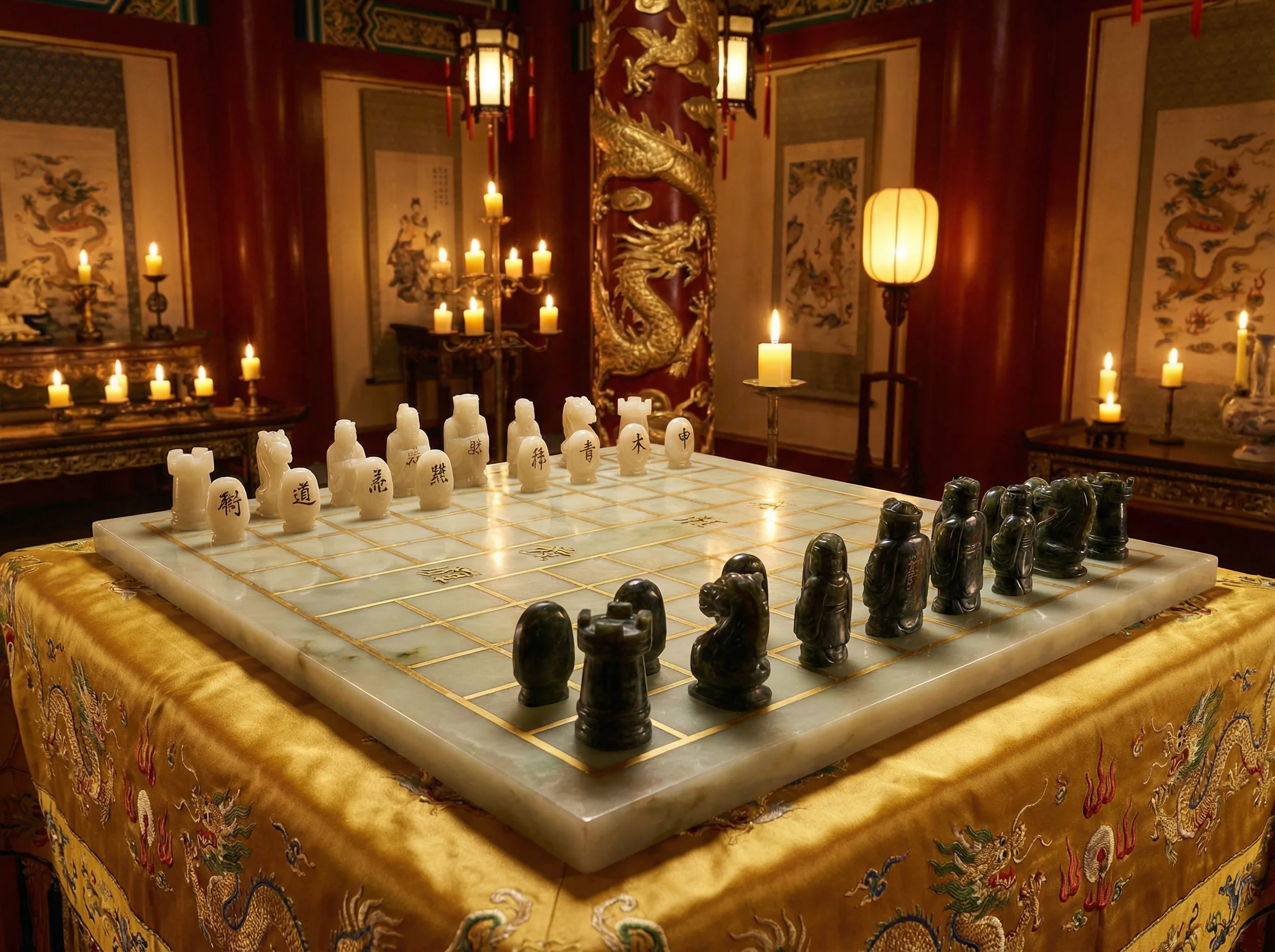 和田玉棋盘特写 - 瓦力棋牌 珍宝鉴赏